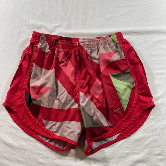 Nike Multi Color Athletic Shorts Dri Fit Red pink square print lined Sho… - Picture 9 of 9
